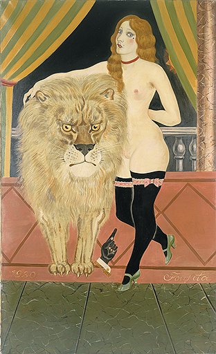 Леонар Фужита. «Укротительница львов», 1930 год