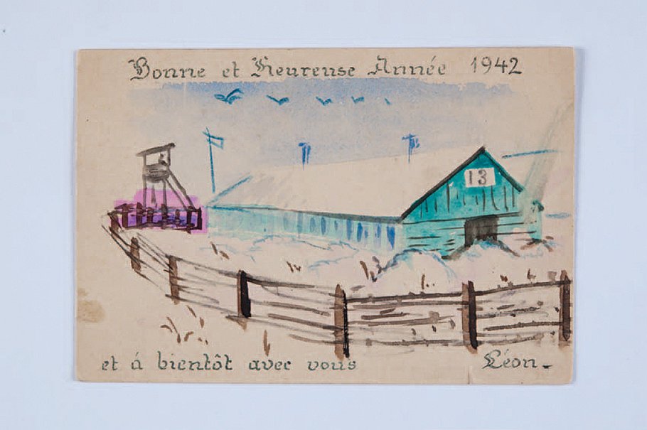 Открытка заключенного из лагеря Бон ля Роланд для дочери Симоны, родившейся в 1933 году в Париже