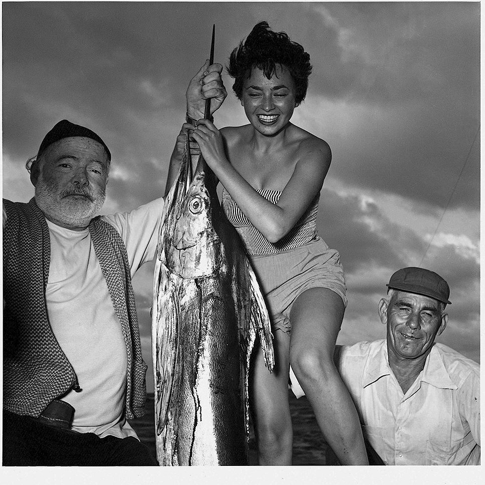 Эрнест Хемингуэй и Инге Шенталь Фельтринелли, Куба, 1950-е годы