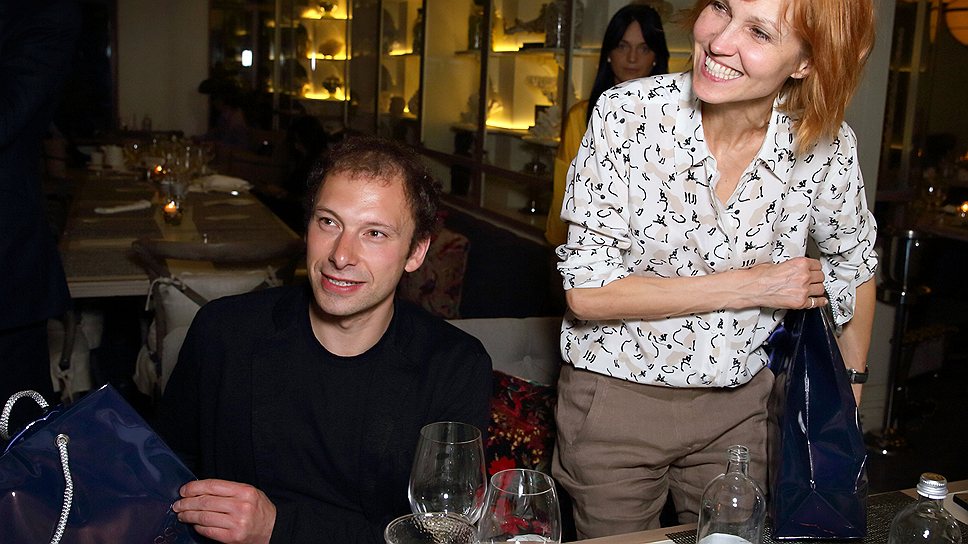 Актриса Ингеборга Дапкунайте с мужем, ресторатором Дмитрием Ямпольским, на ужине Angelo Galasso в ресторане &quot;Рыбка&quot; 