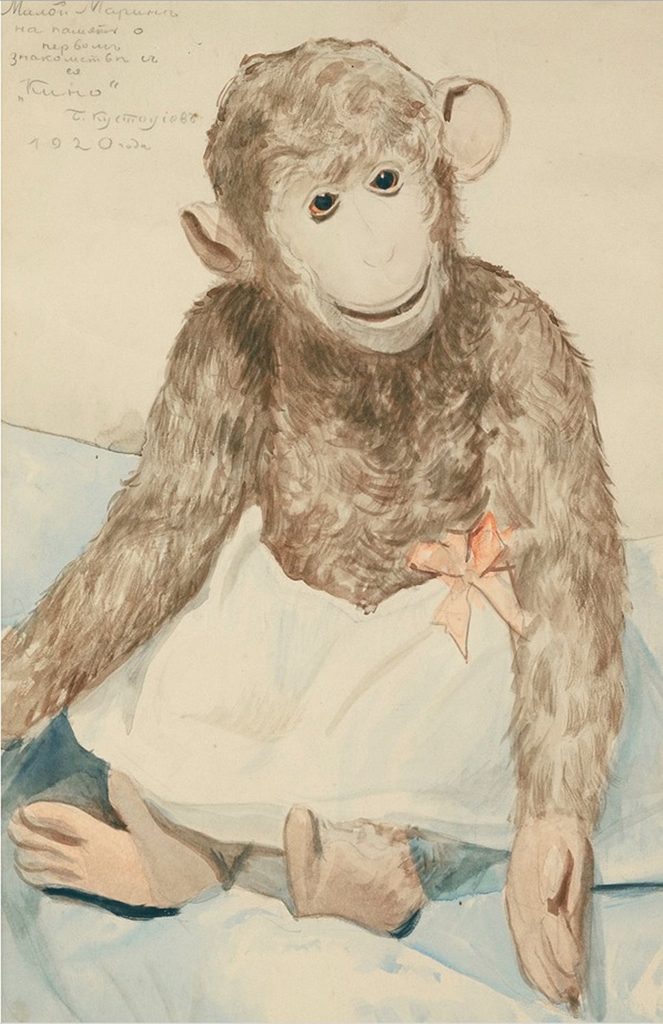 Борис Кустодиев. «Игрушечная обезьянка», 1920 год.
Sotheby’s, эстимейт &amp;#163;120–180 тыс.