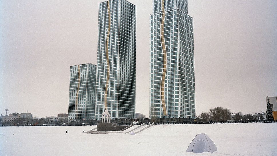 Икуру Кувадзима. «Пейзаж зимней Астаны»,
2013 год. Павильон Средней Азии