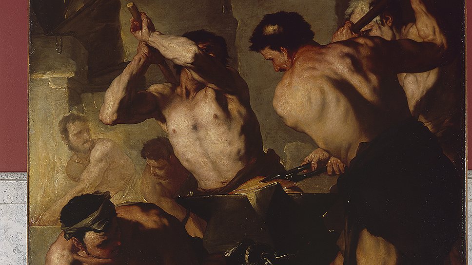 Репродукция картины. Лука Джордано. «Кузница Вулкана», 1657-1660