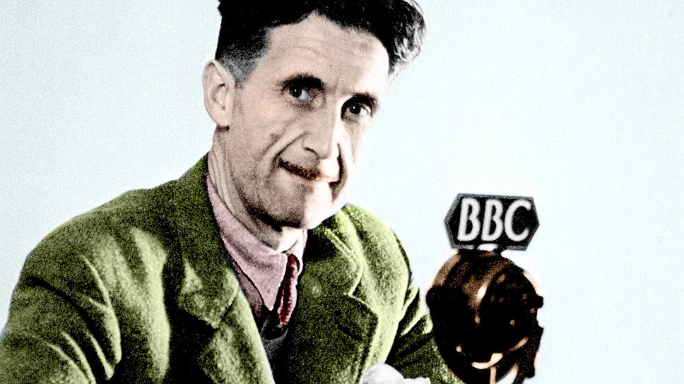 Джордж Оруэлл в студии BBC, 1943 год
