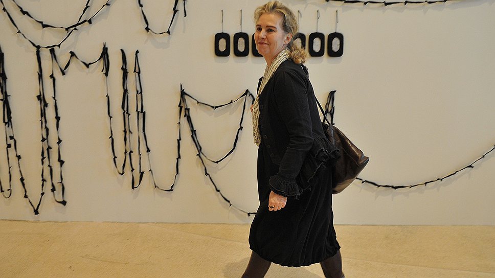 Куратор V Московской биеннале современного искусства Катрин де Зегер на открытии основного проекта биеннале в Манеже