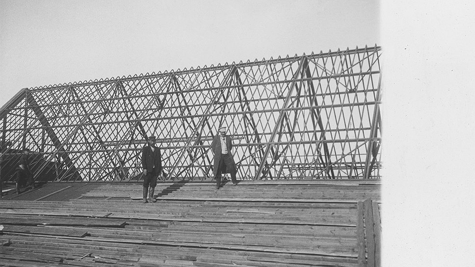Строительство музея слепков имени Императора Александра III (сейчас ГМИИ им. А. С. Пушкина) со светопрозрачными 

перекрытиями залов, 1911 год 