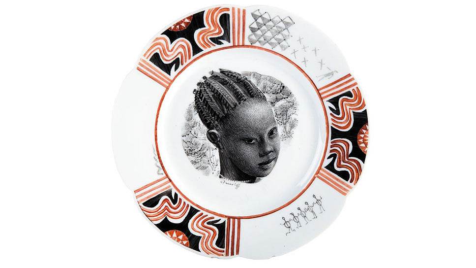 Александр Яковлев. &quot;Тарелка с изображением африканской красавицы&quot;, конец 1920-х годов