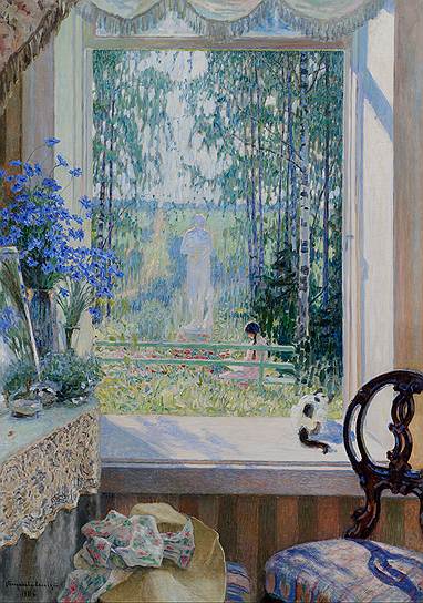 Николай Богданов-Бельский. «Окно в сад», 1911 год
