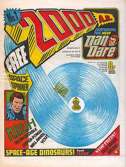 Обложка журнала 2000 AD, февраль 1977 года