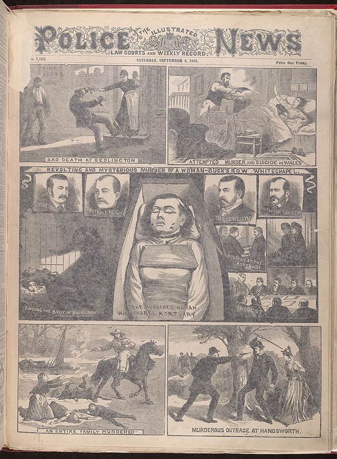 &amp;quot;Жертвы Джека Потрошителя&amp;quot; в газете &amp;quot;Иллюстрированные полицейские новости&amp;quot;, 1888 год