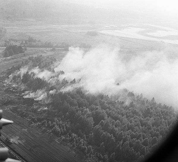Один из очагов возгорания в Московской области, лето 1972 года
