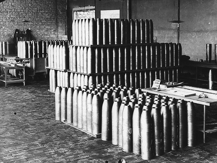 &quot;Цех по производству снарядов. Снаряд 155 мм. Булонь-Бийанкур&quot;. Франция, 1916 год