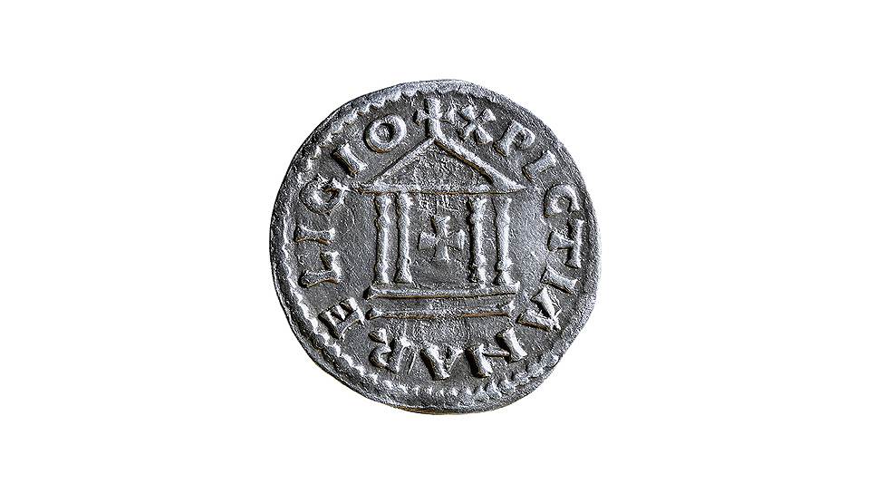 Серебряная монета с изображением Карла Великого 