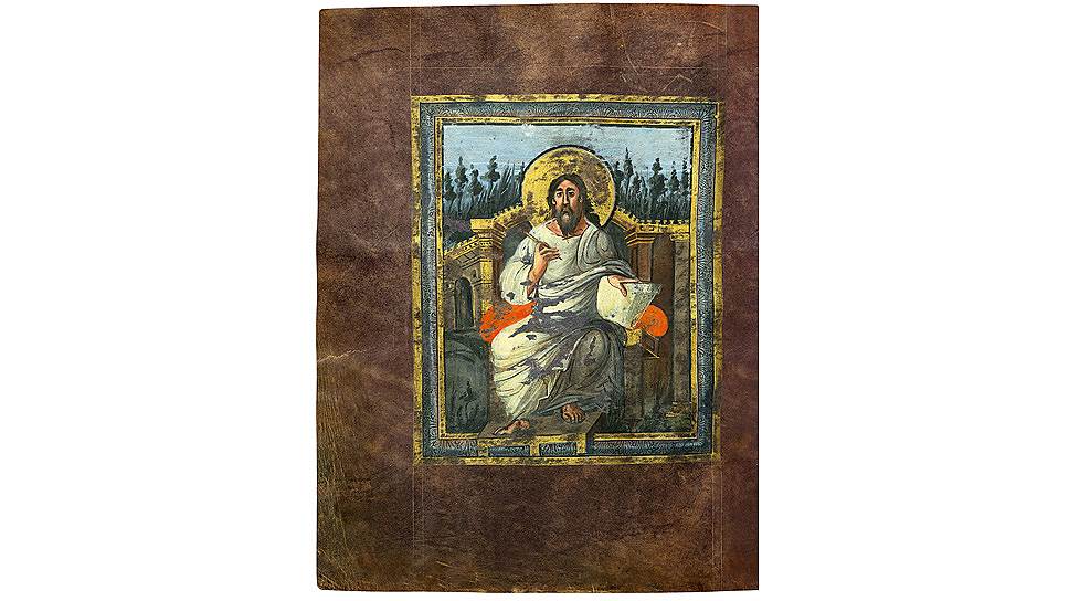&amp;quot;Коронационное Евангелие&amp;quot;, миниатюра с изображением Иоанна Богослова, 814 год 