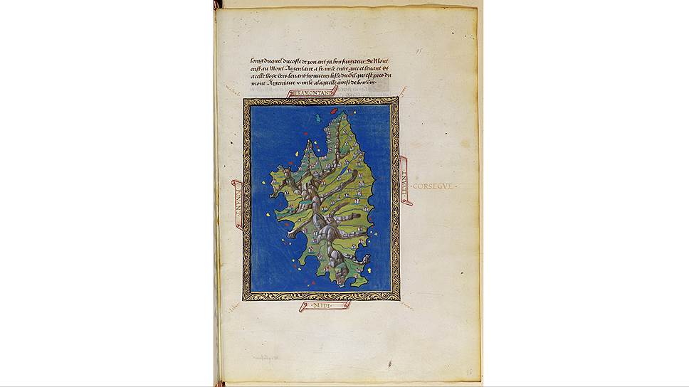 Географическая карта из коллекции Франсуа Ангулемского, будущего Франциска I. Около 1504-1515 годов