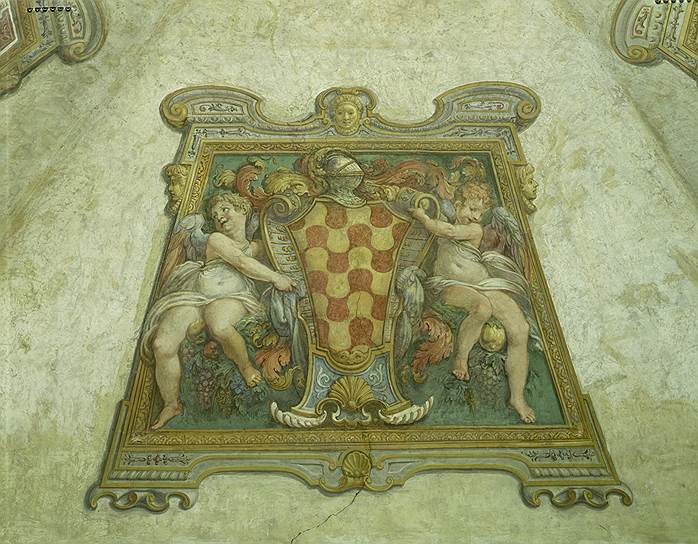 Бернардино Поччетти. &amp;quot;Герб Спини, удерживаемый двумя амурами&amp;quot;, около 1611 года, фреска