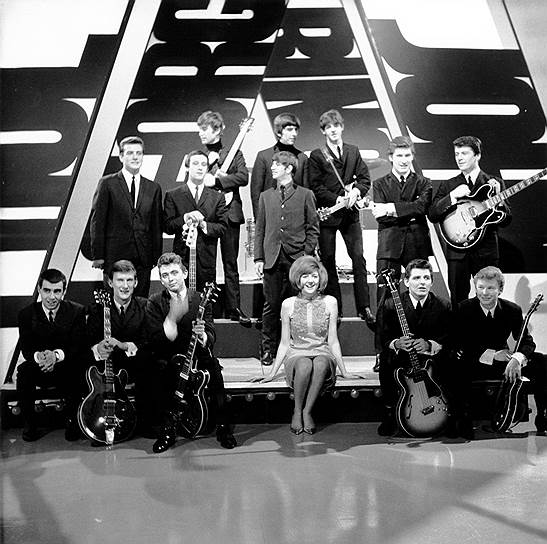 Силла Блэк, The Beatles, The Searchers и Билли Дж. Крамер в студии Alpha Television, Астон, 15 декабря 1963 года