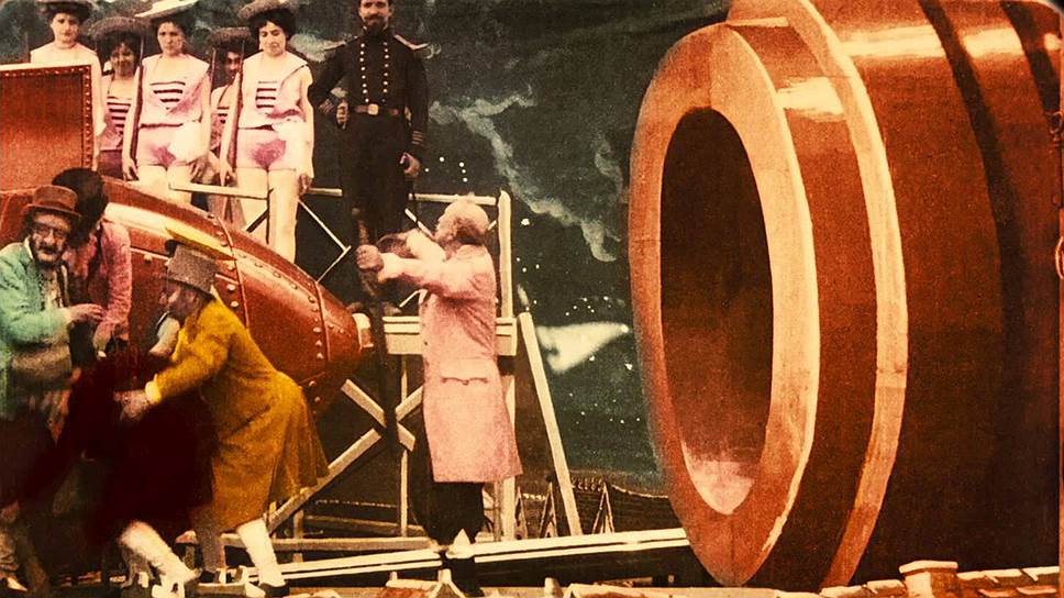 Кадры фильма «Путешествие на Луну», 1902 год. Отреставрирован в 2011 году