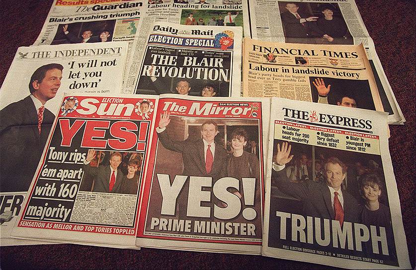Британские газеты от 2 мая 1997 года 

