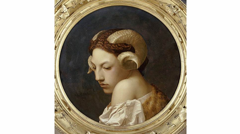 Жан-Леон Жером. &quot;Женская голова, увенчанная рогами&quot;, 1853 год 
