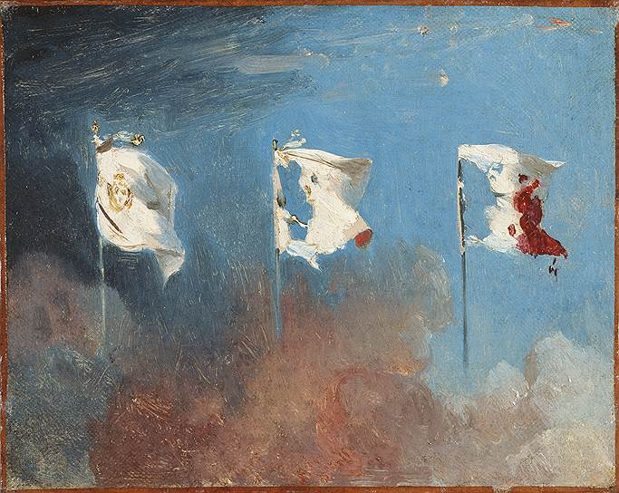 Леон Конье. «Флаги», 1830 год