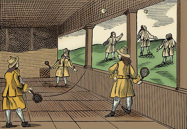 &quot;Игра в теннис&quot;. Иллюстрация к &quot;Orbis pictus&quot;, 1659 год 