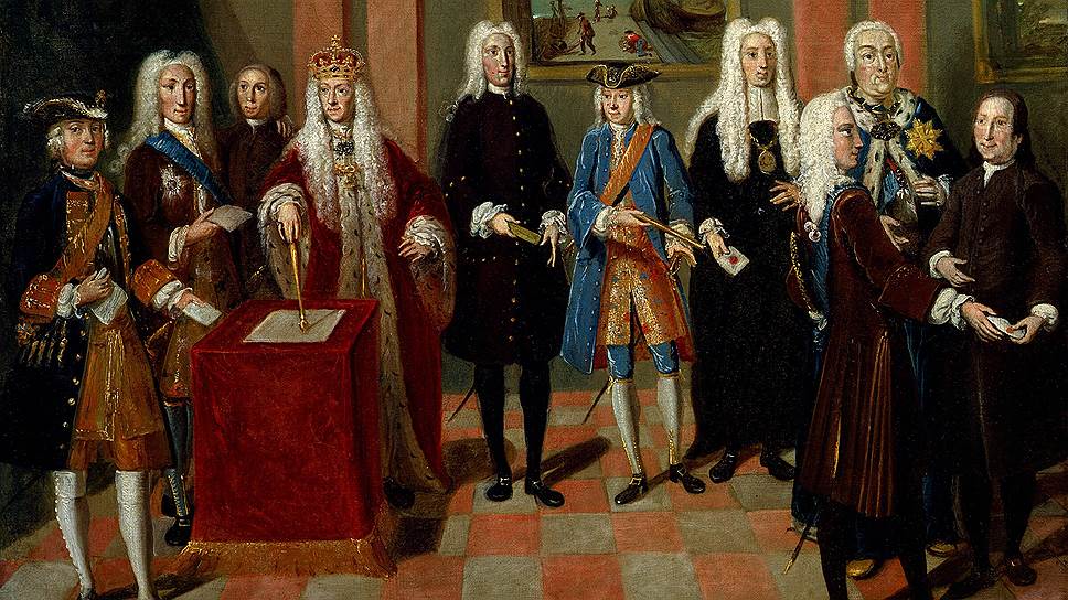 «Граф Николаус Людвиг фон Цинцендорф и Георг II», около 1752 года 