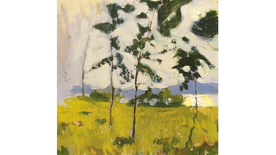 «Тонкие деревца на фоне неба», 1916 год