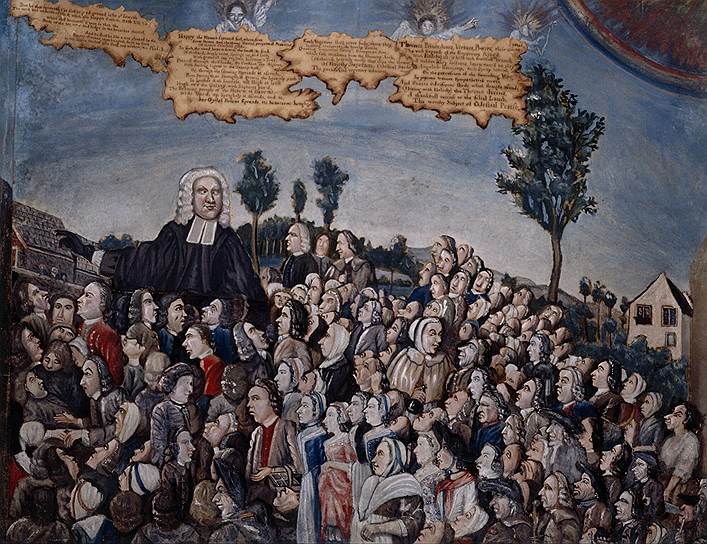 Уильям Миллер. «Преподобный Джордж Уайтфилд проповедует на дровяном складе в городе Лурган», 1779 год 
