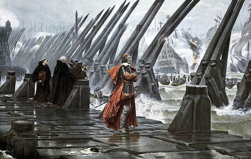 Анри-Поль Мотт. «Кардинал Ришелье во время осады Ла-Рошели», 1881 год 
