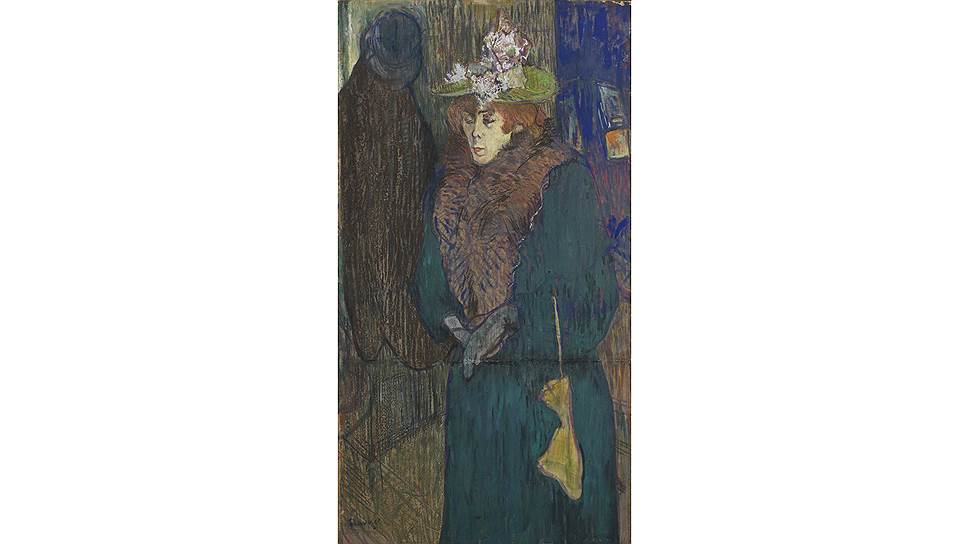 Анри де Тулуз-Лотрек. «Джейн Авриль у входа в „Мулен Руж“», около 1892