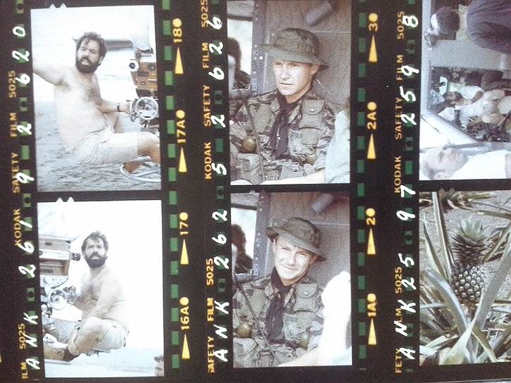 Фрэнсис Форд Коппола и Харви Кейтель на съемках «Апокалипсиса сегодня», 1976