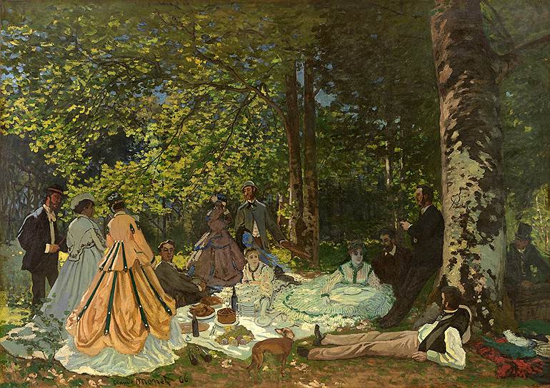 Клод Моне. «Завтрак на траве», 1866