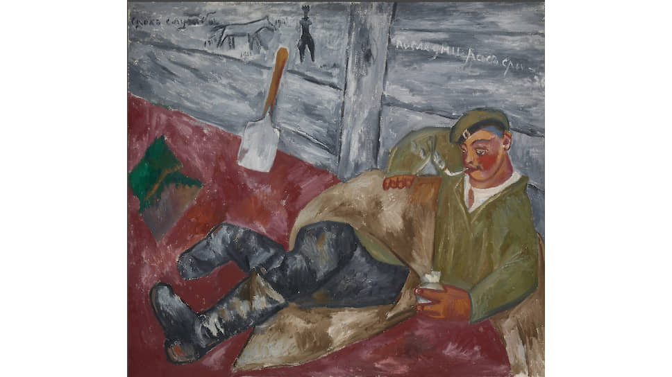 Михаил Ларионов. «Отдыхающий солдат», 1911