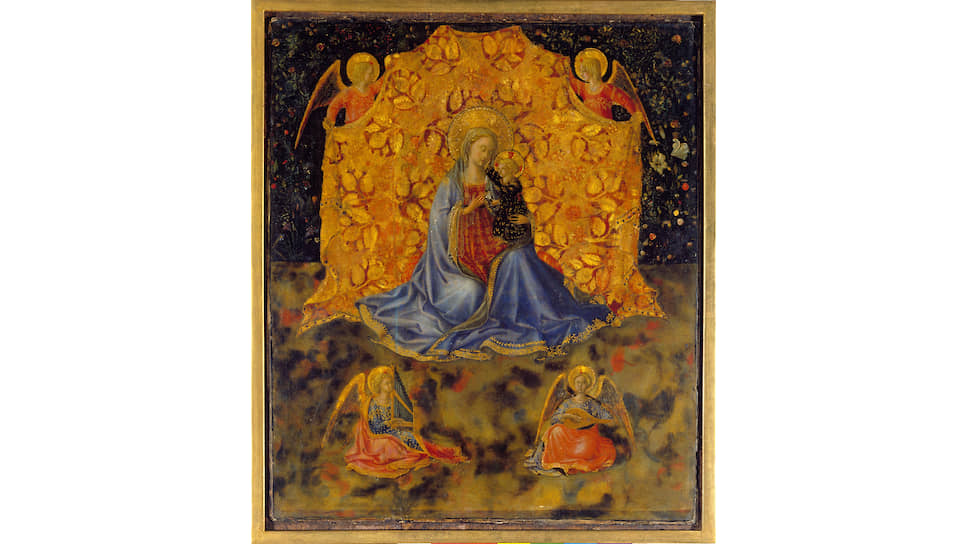 Беноццо Гоццоли. «Мадонна с младенцем и ангелами», 1449–1450