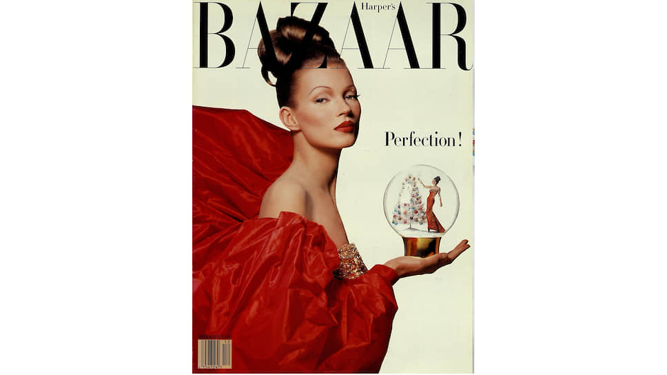 Кейт Мосс на обложке Harper’s Bazaar, декабрь 1992
