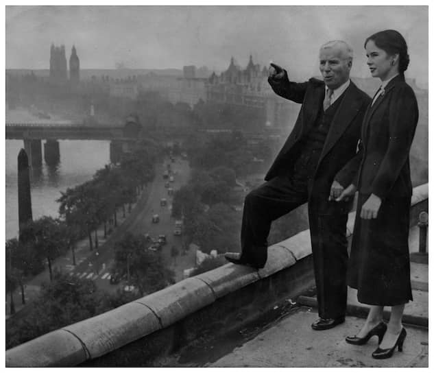 Чарли и Уна Чаплин в Лондоне, 1952
