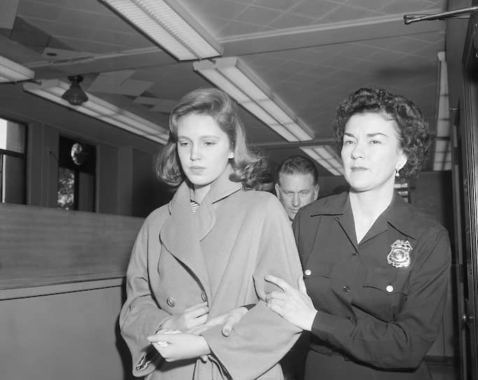 Шерил Крейн во время судебного процесса, 1958