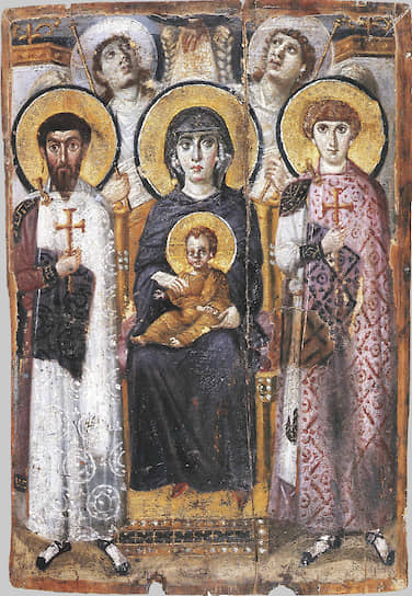 &quot;Пресвятая Богородица&quot;. Фреска в монастыре святой Екатерины, Синай 