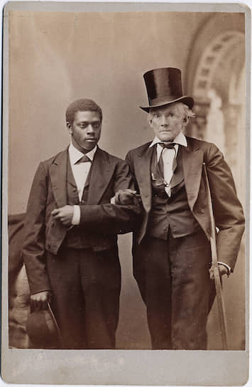 Александр Гамильтон Стивенс со слугой (имя неизвестно), около 1875 