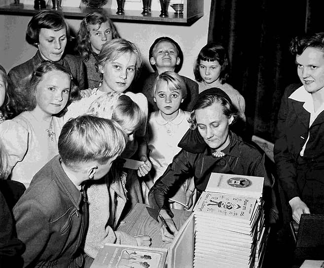 Астрид Линдгрен на встрече с читателями, 1949 