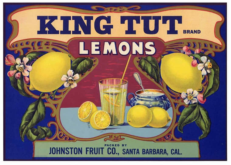 Реклама лимонов фирмы «Король Тут», 1920-е 