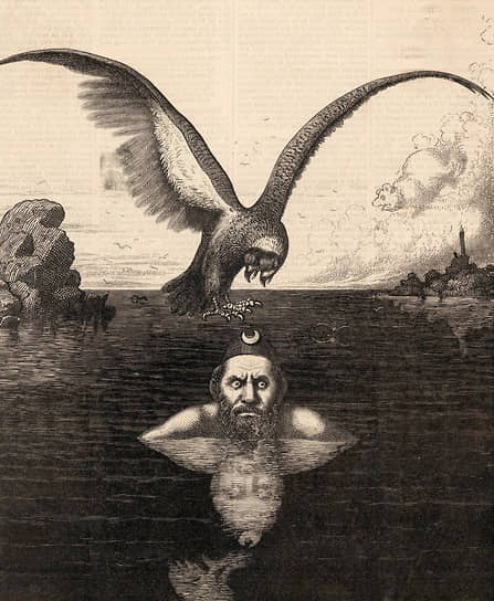Фрэнк Беллью. Гравюра «Положение на Черном море», опубликованная в Harper’s Weekly в июне 1877 года