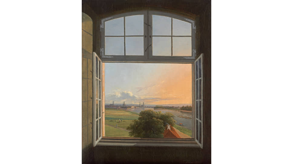 Карл Готфрид Траугот Фабер. «Вид на Дрезден», 1824
