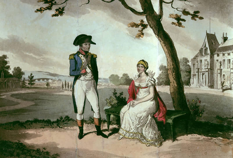 «Наполеон и Жозефина». Иллюстрация к «Жизни Наполеона Бонапарта» Уильяма Генри Айрленда, 1824