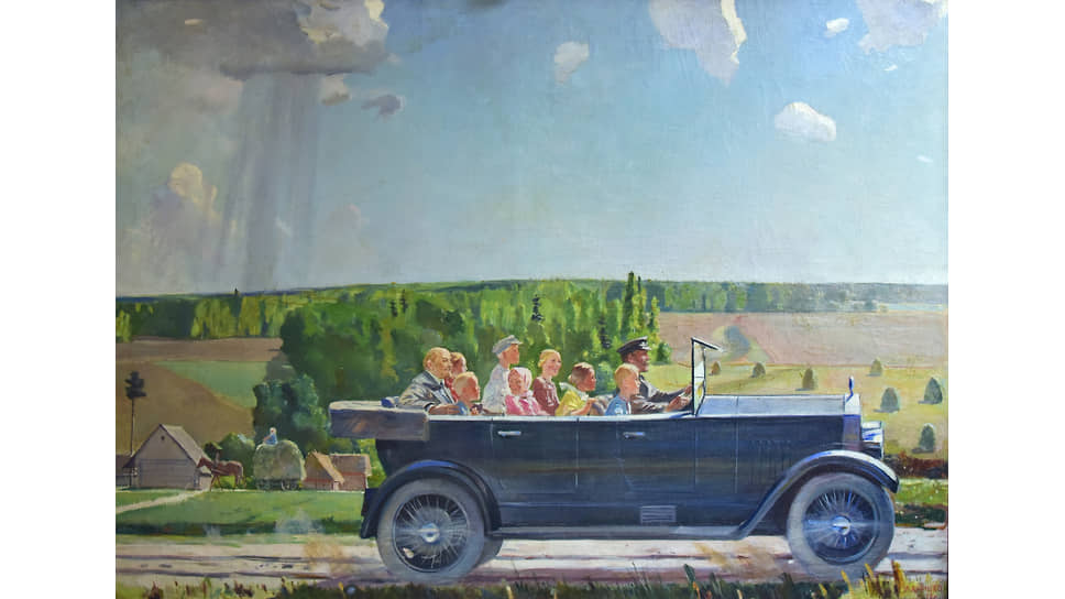 Александр Дейнека. «Владимир Ильич Ленин на прогулке с детьми», 1938