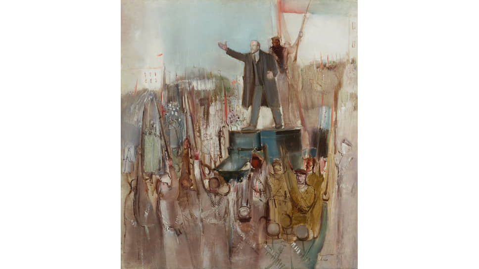Александр Лабас. «Приезд Ленина в Петроград», 1930