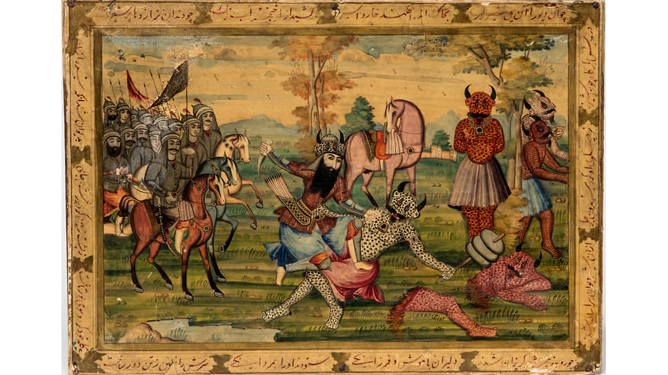 «Битва Рустама с белым дивом», XIX век