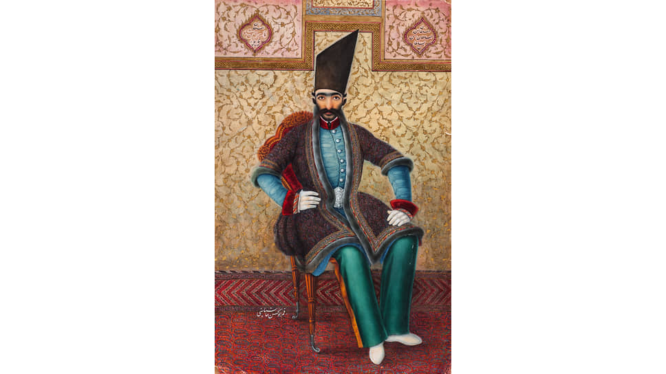Мирза Абу ал-Хасан Гаффари (Сани ал-Мулк). «Портрет шаха Насир ад-Дина в молодости», 1857