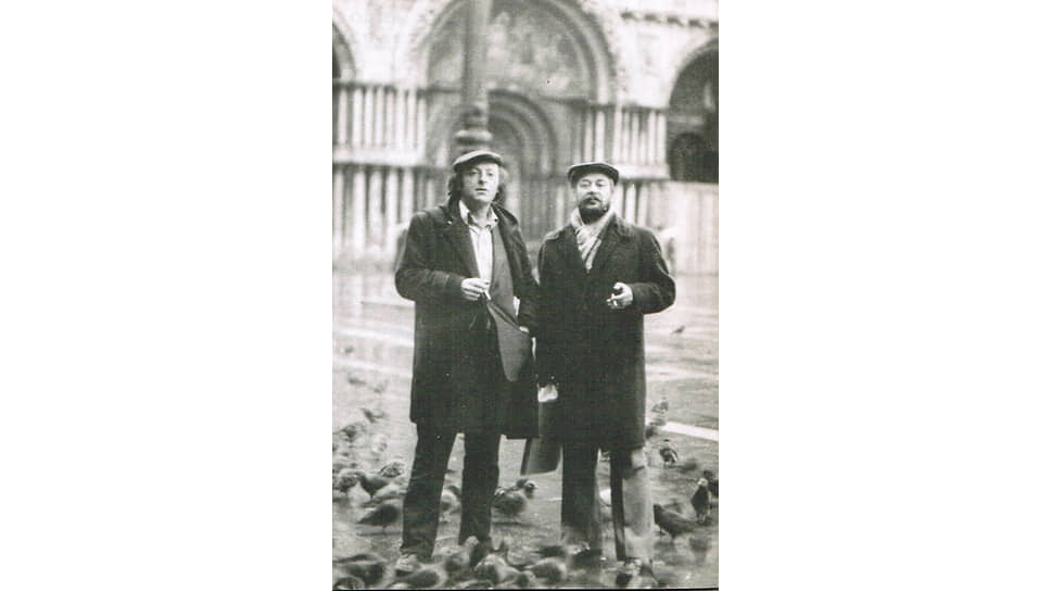 Иосиф Бродский и Олег Целков. Венеция, 1970-е